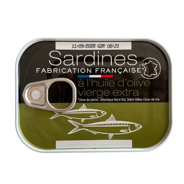 Sardines à l'huile d'olive extra vierge boite 80.5g