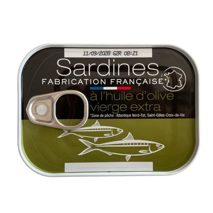 Sardines à l'huile d'olive extra vierge boite 80.5g