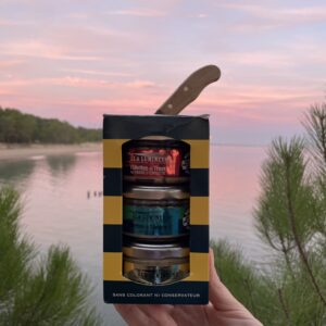 Coffret Halloween : Rillettes de Thon au Piment d'Espelette, Rillettes de Sardines au Naturel, Rillettes de Maquereaux au Vin Blanc